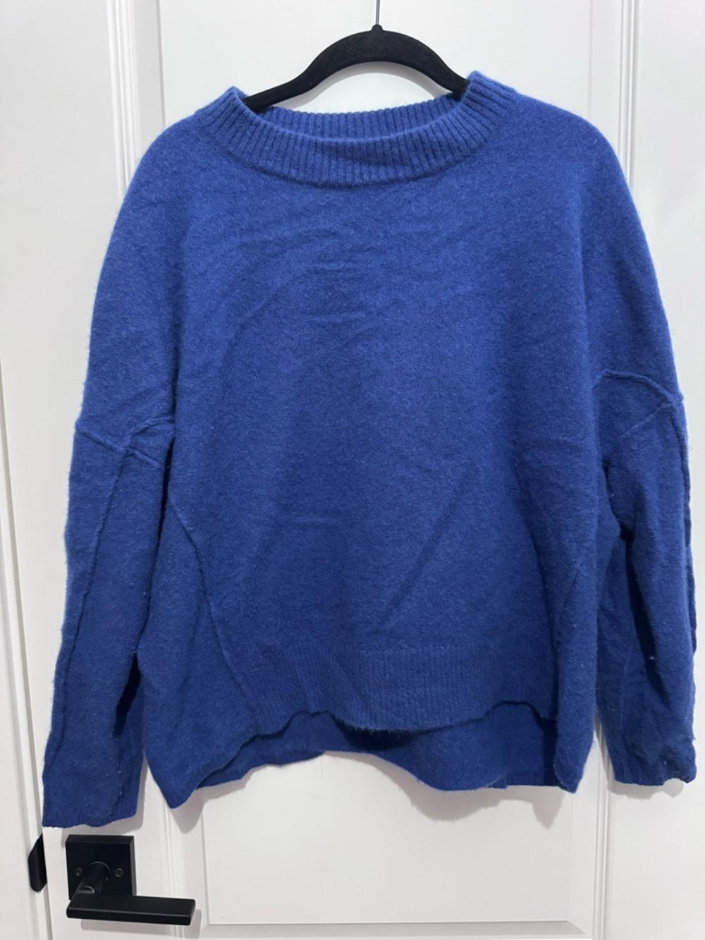 Free People Royal Blue Crewneck Sweater